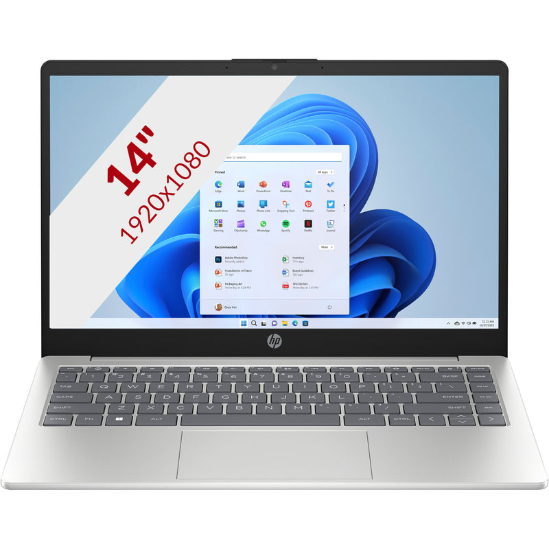 Load image into Gallery viewer, Hp 14-ep0037nd (bn6k9ea) 14 laptop (zilver | i5-1334u | iris xe graphics | 8 gb | 512 gb ssd)

