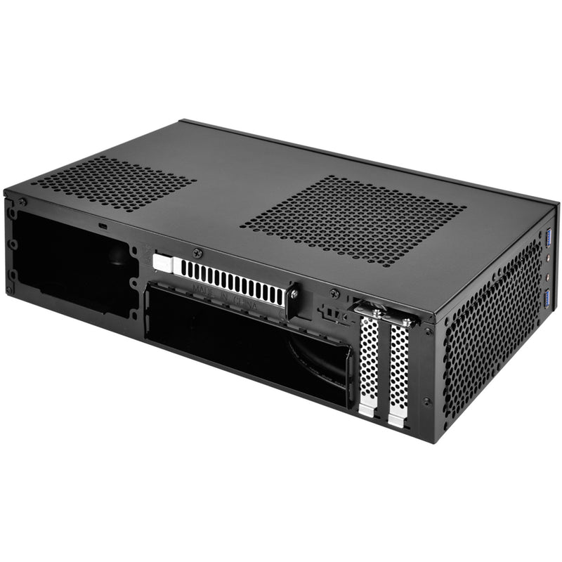Load image into Gallery viewer, Silverstone sst-ml09b htpc behuizing (zwart | 2x usb-a)

