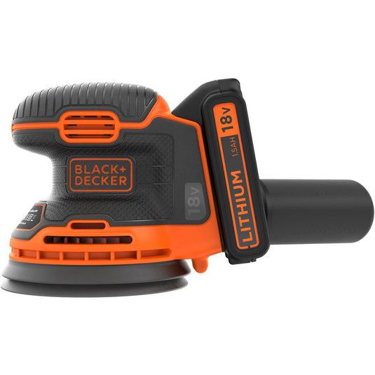Black+decker 18v schroefklopboormachine + 18v excentrische schuurmachine bundel (zwart oranje)