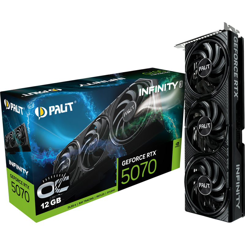Load image into Gallery viewer, Palit geforce rtx 5070 infinity 3 oc grafische kaart (dlss 4, 3x displayport, 1x hdmi 2.1)
