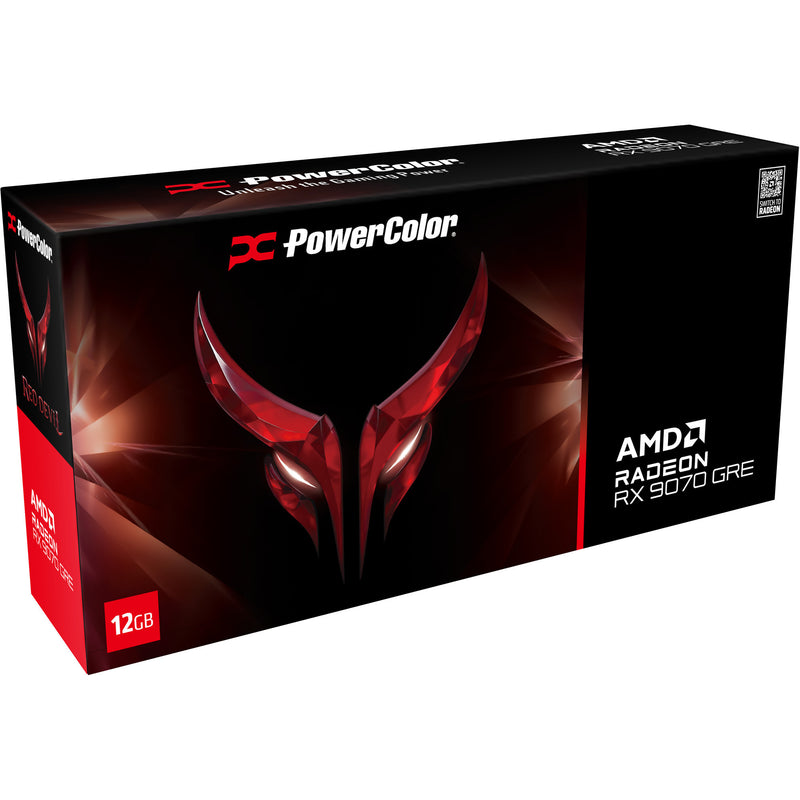 Afbeelding laden in galerijviewer, Powercolor radeon rx 9070 gre red devil 12gb gddr6 grafische kaart (zwart, rdna4, 3x displayport, 1x hdmi 2.1)
