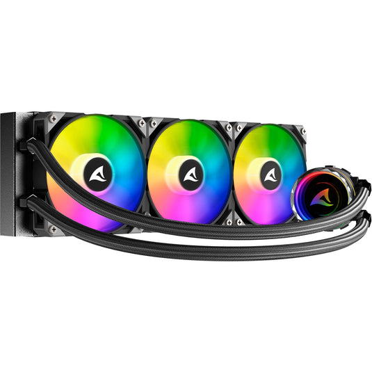 Sharkoon s90 rgb waterkoeling (zwart, 4-pins pwm fan-connector)