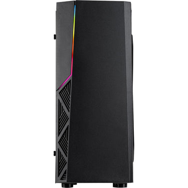 Inter-tech b-02 rgb midi tower behuizing (zwart | 3x usb-a | rgb | window)