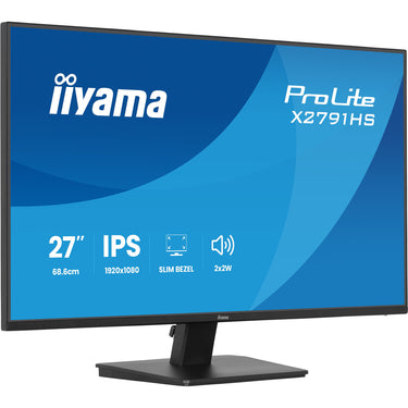 Iiyama prolite x2791hs-b1 27 monitor (zwart (mat), 120 hz, hdmi, displayport, audio)