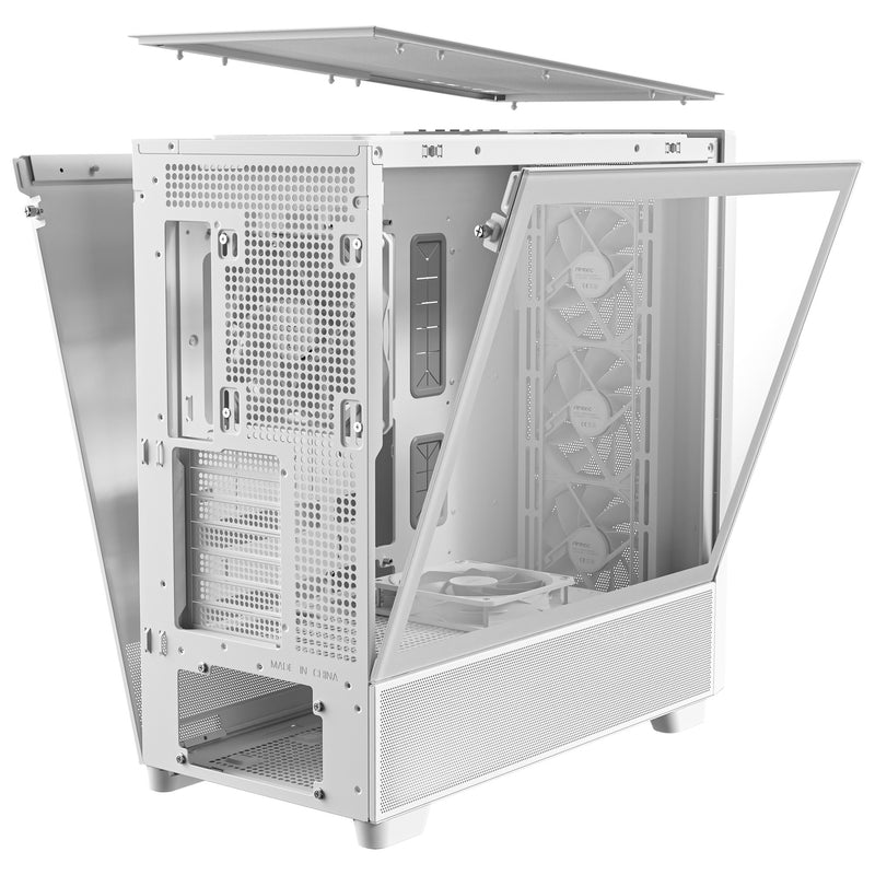 ギャラリービューアに画像をロードする, Antec flux midi tower behuizing (wit | 2x usb-a | 1x usb-c | tempered glass)
