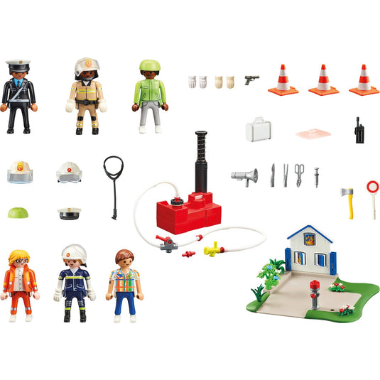 Playmobil figures - my figures: reddingsmissie constructiespeelgoed (70980)