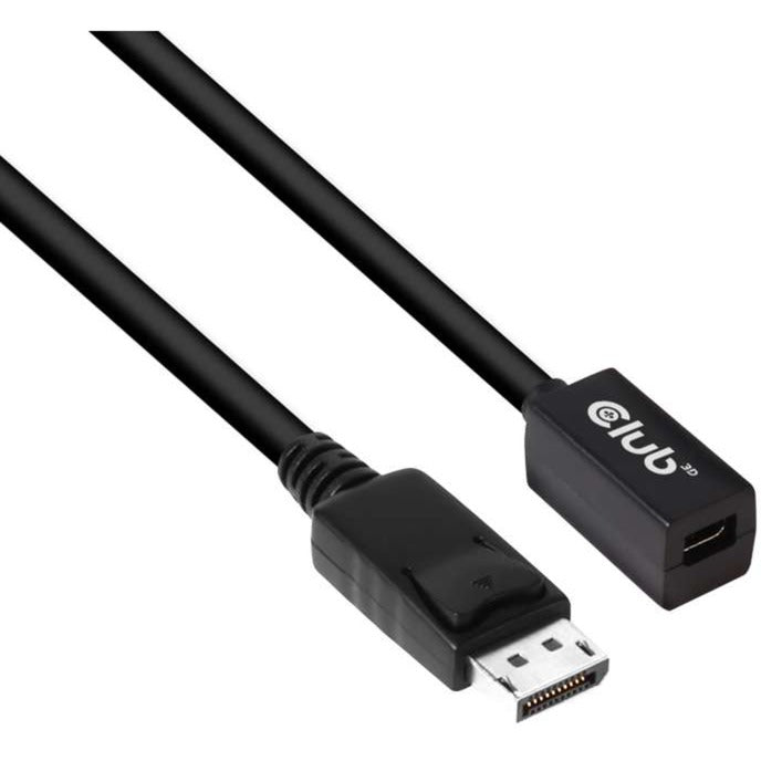 Afbeelding laden in galerijviewer, Club 3d mini-displayport naar displayport 1.4 (male) verlengkabel (zwart, 1 meter)
