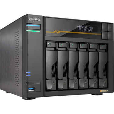 Asustor lockerstor 6 as6806t nas (zwart)