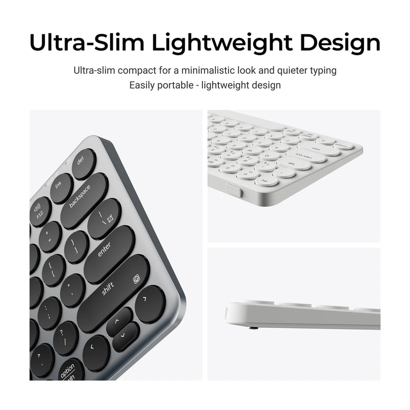 Load image into Gallery viewer, Keychron b3 pro-k1 toetsenbord (grijs, us lay-out (qwerty), scissor switches, 75%, abs keycaps, 2.4 ghz | bluetooth | usb)
