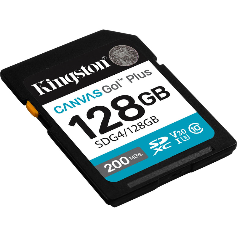 Load image into Gallery viewer, Kingston canvas go! plus sdxc 128 gb geheugenkaart (zwart, class 10, uhs-i u3, v30)
