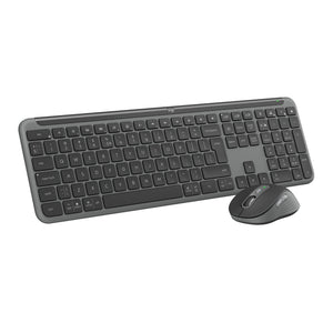 Logitech mk950 signature slim draadloze desktopset (grafiet, us-international lay-out (qwerty), 400 - 4000 dpi)