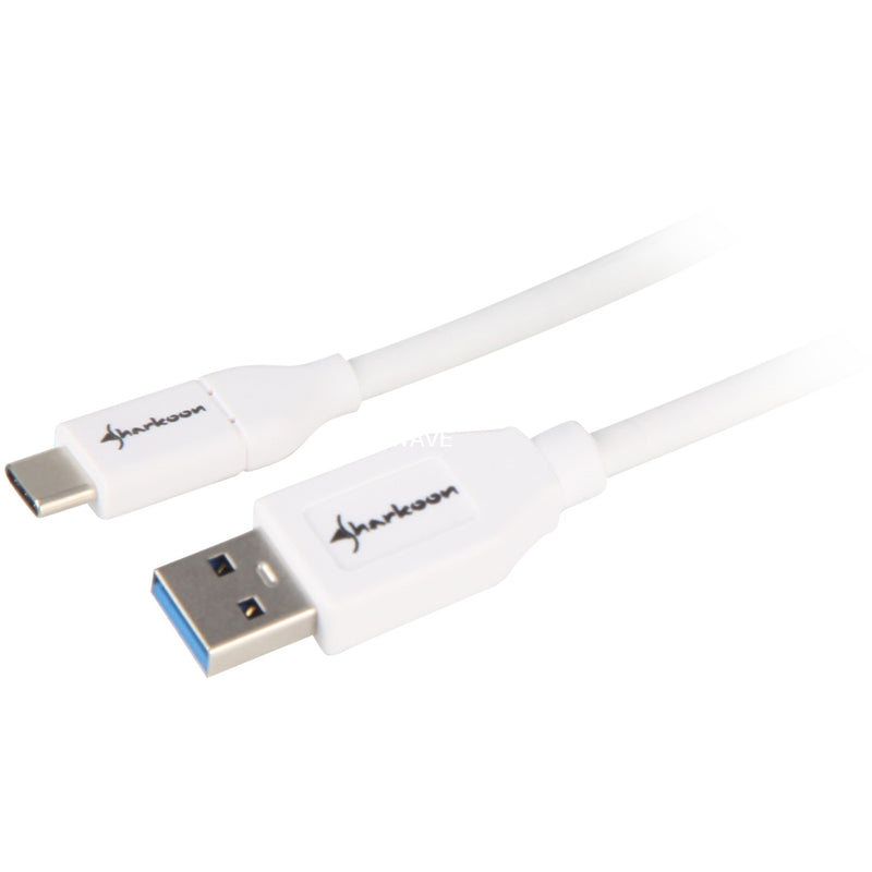 Load image into Gallery viewer, Sharkoon usb-a 3.2 > usb-c kabel (wit, 1 meter)
