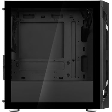 Silverstone sst-fah1mb-g midi tower behuizing (zwart | 3x usb-a | tempered glass)