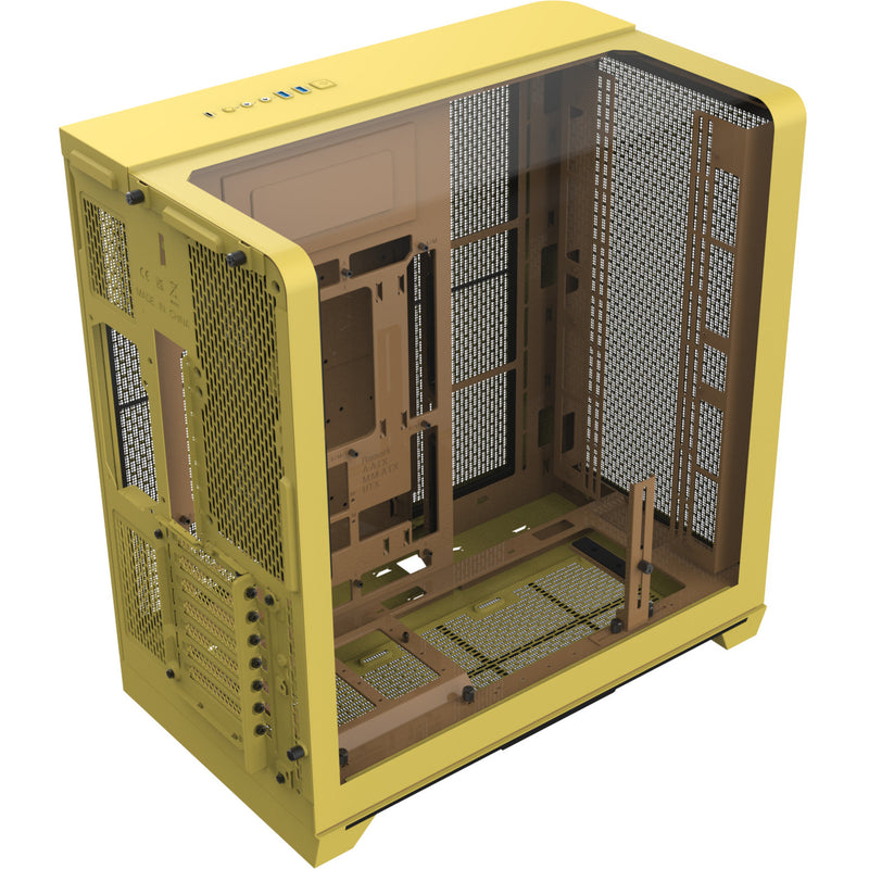Load image into Gallery viewer, Thermaltake view 390 air butter caramel midi tower behuizing (geel | 2x usb-a | 1x usb-c | tempered glass)
