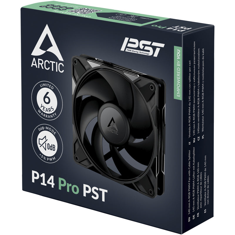 Load image into Gallery viewer, Arctic p14 pro pst case fan (zwart, 140 x 140 x 27 mm, pwm)
