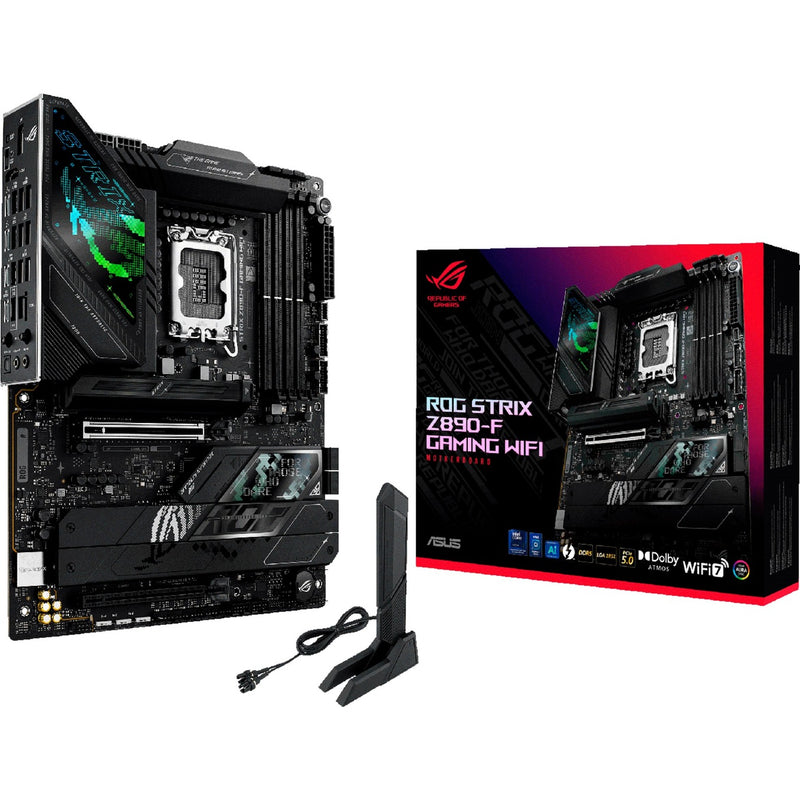 Load image into Gallery viewer, Asus rog strix z890-f gaming wifi socket 1851 moederbord (zwart, raid, 2.5gb-lan, wi-fi 7, bt, sound, atx)

