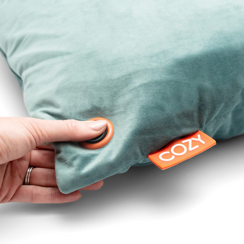 Load image into Gallery viewer, Cozy una velvet 45 x 45 cm draadloos warmtekussen (blauwgroen, powerbank 5000 mah)
