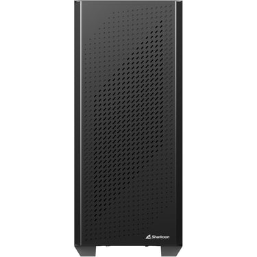 Sharkoon vs9 rgb black midi tower behuizing (zwart | 2x usb-a | 1x usb-c | rgb | tempered glass)