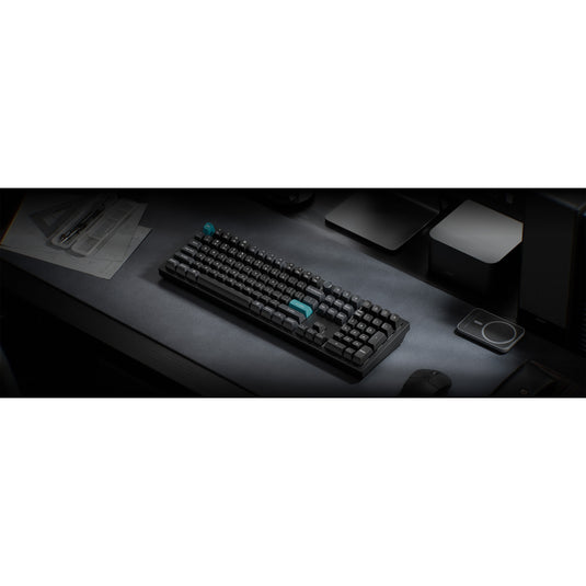 Keychron q6 ultra-m3 8k wireless custom mechanical keyboard (zwart, us lay-out (qwerty), silk pom brown, 100%, rgb, hot swap, 8k, 2.4 ghz bluetooth 5.2 usb-c)