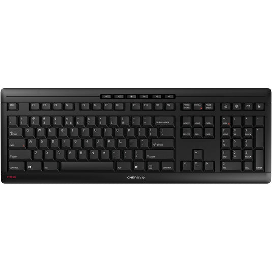 Cherry stream keyboard wireless (zwart, eu lay-out (qwerty), sx-schaartechnologie, 100%)