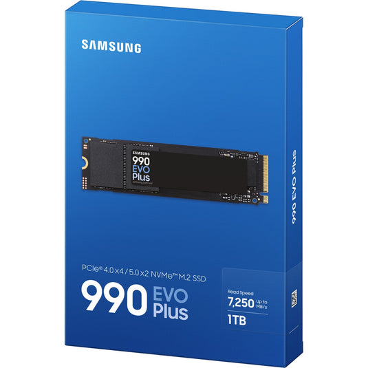 Samsung 990 evo plus 1 tb ssd (mz-v9s1t0bw, pcie 4.0 x4 5.0 x2, nvme 2.0, m.2 2280)