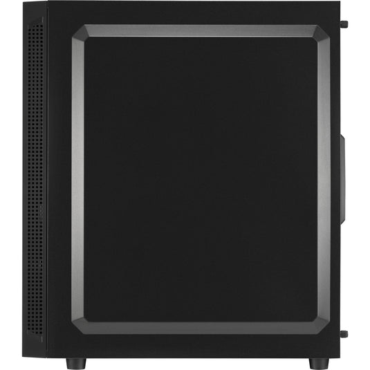 Sharkoon rgb slider midi tower behuizing (zwart | 3x usb-a | rgb | tempered glass)