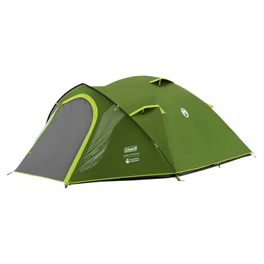 Coleman darwin 3 plus koepeltent (donkergroen lichtgroen, met voorbouw, model 2025)