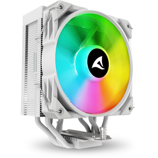 Sharkoon a40 rgb cpu-koeler (wit, 4-pins pwm fan-connector)