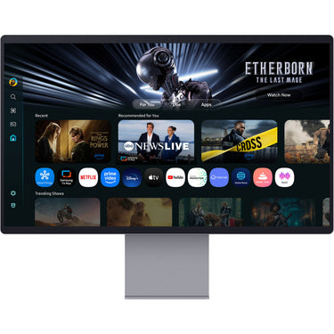 Samsung smart monitor m9 m90sf 32 4k uhd (zilver, hdmi, displayport, 2x usb-a, usb-c, wi-fi 5, bt, 165 hz)