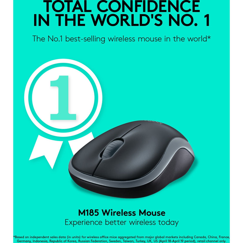 Afbeelding laden in galerijviewer, Logitech wireless mouse m185 (grijs, retail)
