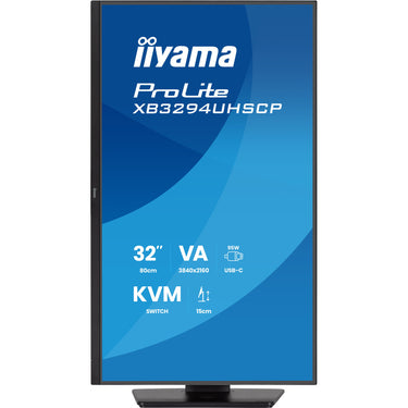 Iiyama prolite xb3294uhscp-b1 31.5 4k uhd monitor (zwart, 2x hdmi, displayport, 2x usb-a, 3x usb-c)