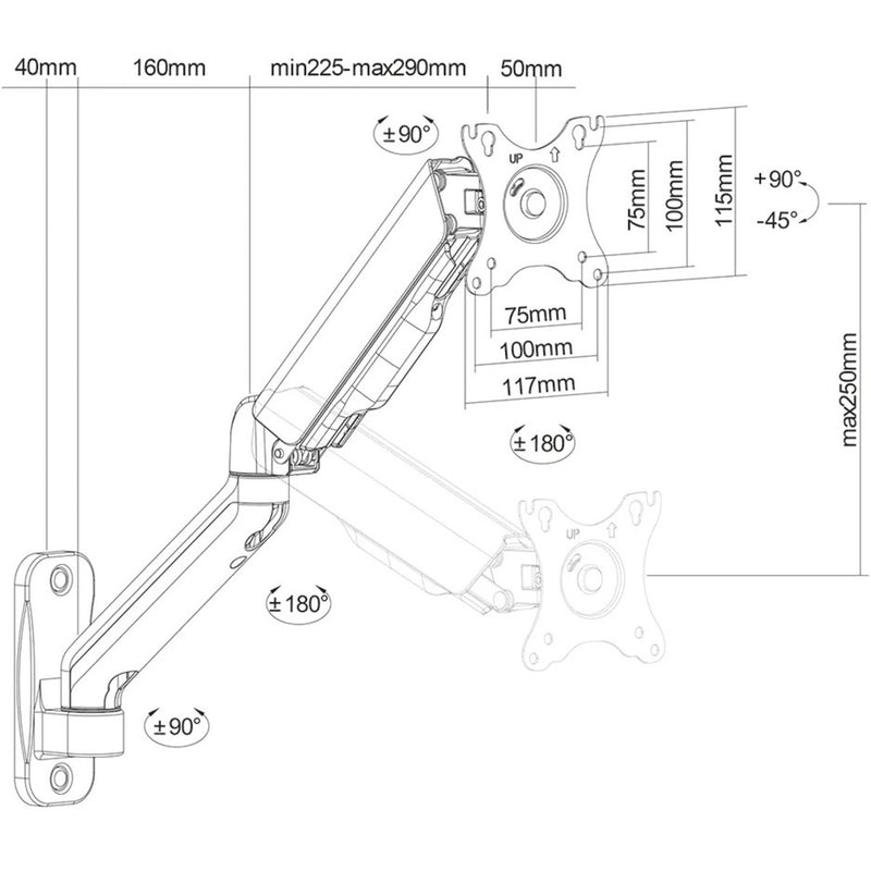 Load image into Gallery viewer, Neomounts wl70-450bl11 tv wandsteun wandmontage (zwart)
