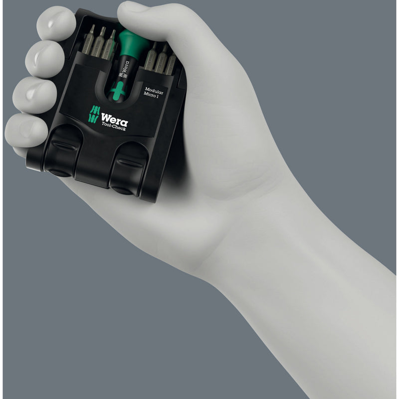 Load image into Gallery viewer, Wera tool-check modular micro 1, 21‑delig bitset (zwart groen)

