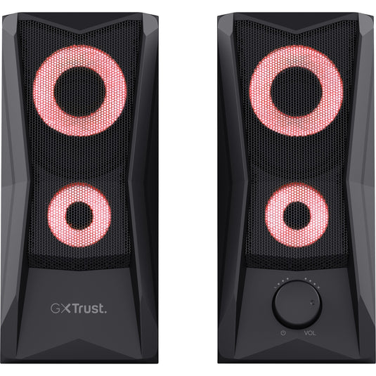 Trust gxt 606 javv rgb verlichte 2.0 speakerset pc-luidspreker (zwart)