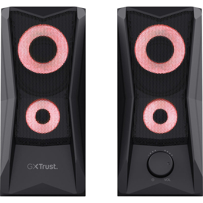 Load image into Gallery viewer, Trust gxt 606 javv rgb verlichte 2.0 speakerset pc-luidspreker (zwart)
