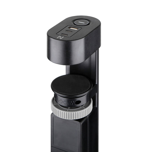 Neomounts ds22-840bl6 bureaucontactdoos met klem en usb-c en usb-a poorten - quick-charge stekkerdoos (zwart)