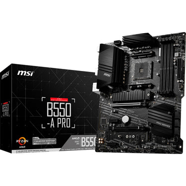 Msi b550-a pro socket am4 moederbord (zwart, raid, gb-lan, sound, atx)