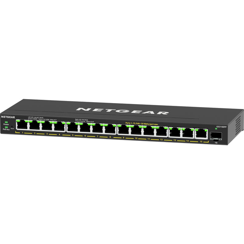 ギャラリービューアに画像をロードする, Netgear gs316epp switch (zwart)
