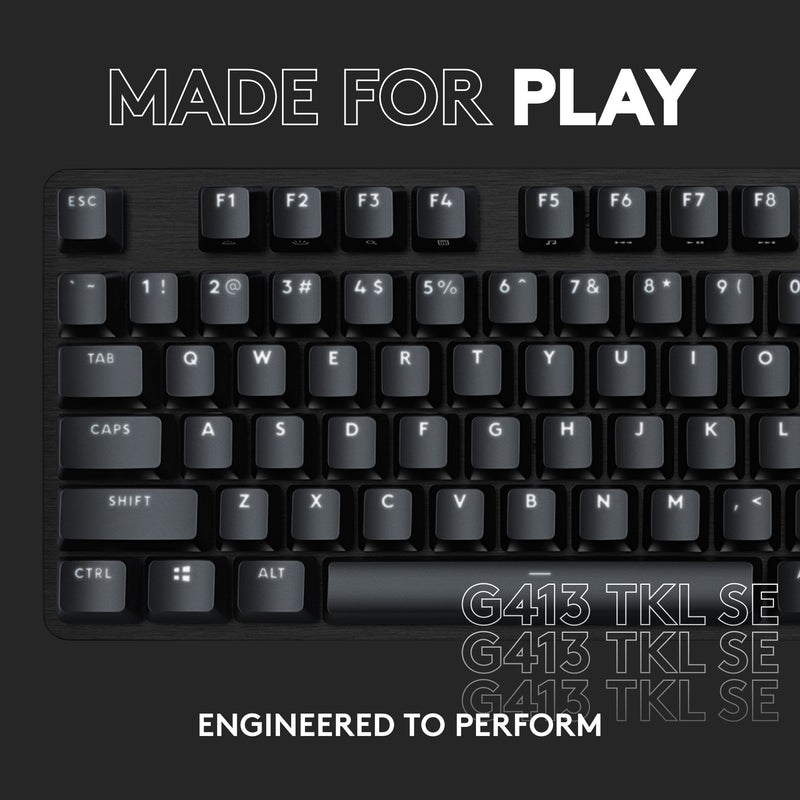 Load image into Gallery viewer, Logitech g413 tkl se mechanisch gaming toetsenbord (zwart, us-international lay-out (qwerty), gl tactile, 80% (tkl) )

