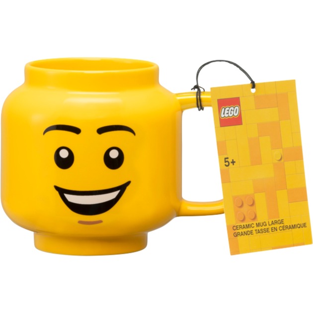 Afbeelding laden in galerijviewer, Room copenhagen lego keramische mok - vrolijke jongen, groot (geel)
