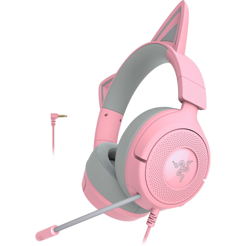 ギャラリービューアに画像をロードする, Razer kraken kitty v3 x quartz over-ear gaming headset (roze grijs)
