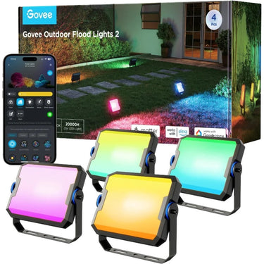 Govee slimme grondverlichting matter rgbww - 4 pack buiten