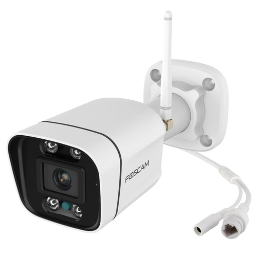 Foscam v8p, 4k 8mp dual-band wifi beveiligingscamera (wit, met geluid- en lichtalarm)