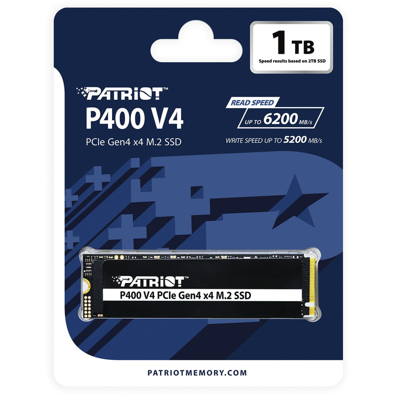 Load image into Gallery viewer, Patriot p400 v4 1 tb ssd (p400vp1tbm28h, pcie 4.0 x4, nvme 2.0, m.2 2280)
