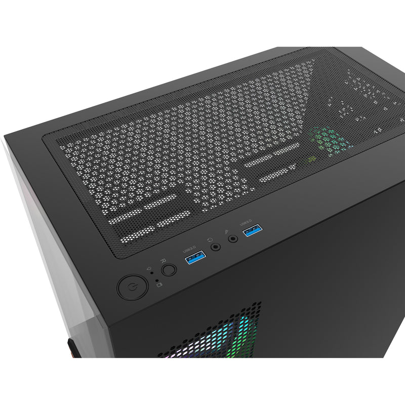 Load image into Gallery viewer, Thermaltake view 170 ws argb mini tower behuizing (zwart houtkleur | 2x usb-a | rgb | window)
