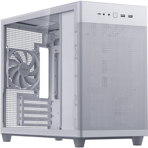 Asus prime ap201 midi tower behuizing (wit | 2x usb-a | 1x usb-c | tempered glass)