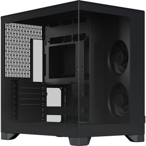 Fractal design pop 2 vision midi tower behuizing (zwart | 1x usb-a | 1x usb-c | tempered glass)