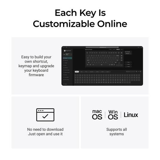 Keychron q1 ultra-m1 8k wireless custom mechanical keyboard (zwart, us lay-out (qwerty), silk pom red, 75%, rgb, hot swap, 8k, 2.4 ghz | bluetooth 5.2 | usb-c)