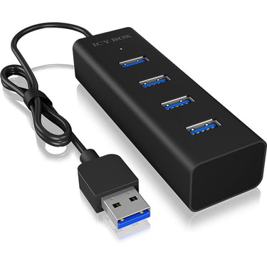 Icy box ib-hub1409-u3 4-port usb-hub (zwart)