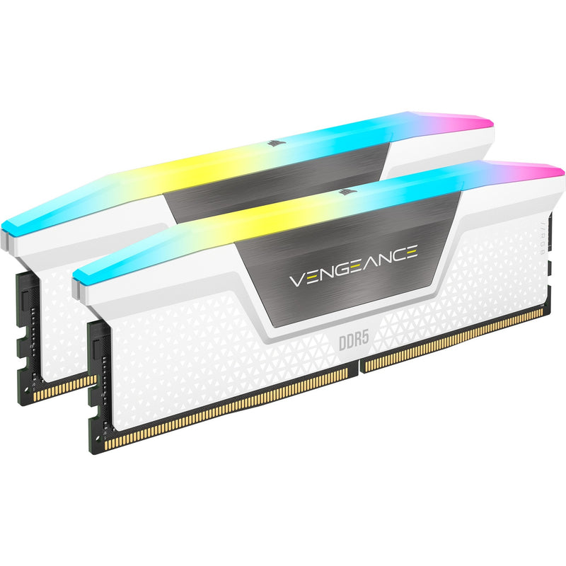 Afbeelding laden in galerijviewer, Corsair vengeance rgb 32 gb ddr5-6000 (2x 16 gb) werkgeheugen (wit, cmh32gx5m2b6000c30w, xmp 3.0)

